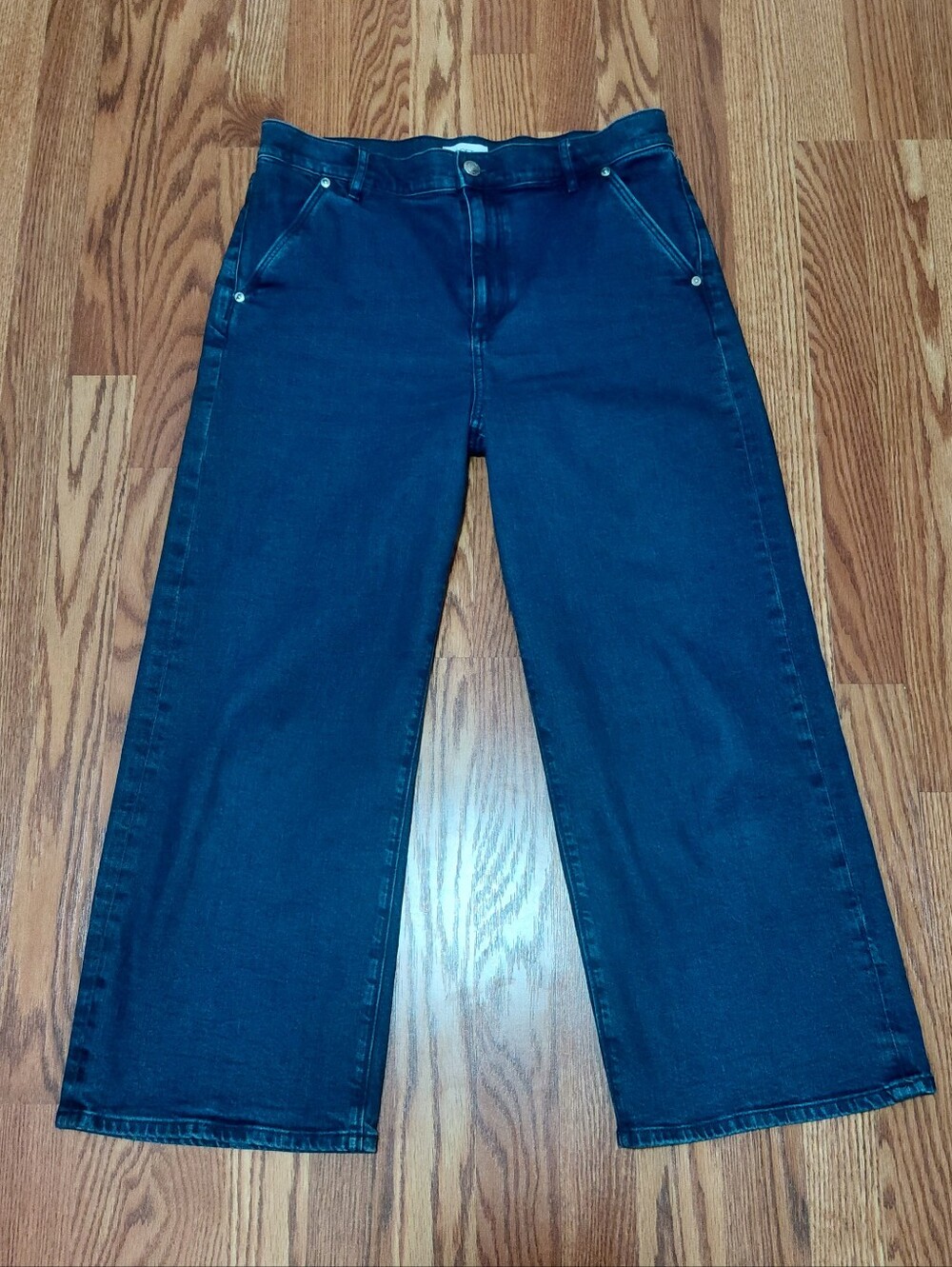 Loft High Rise Wide Leg Crop Denim Jeans Women Sz 10 Wide Leg Jeans